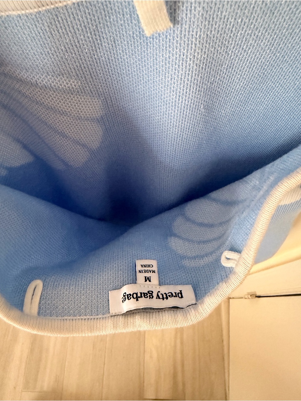 Light Blue Shell-Print Mini Dress - Picture 7 of 9